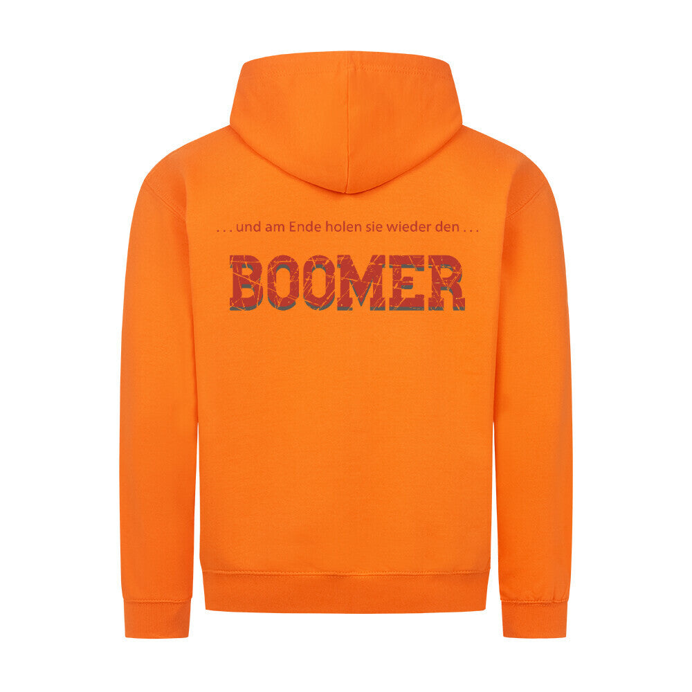 Zipper Hoodie Herren orange Boomer-Edition Old Man Rock n Roll